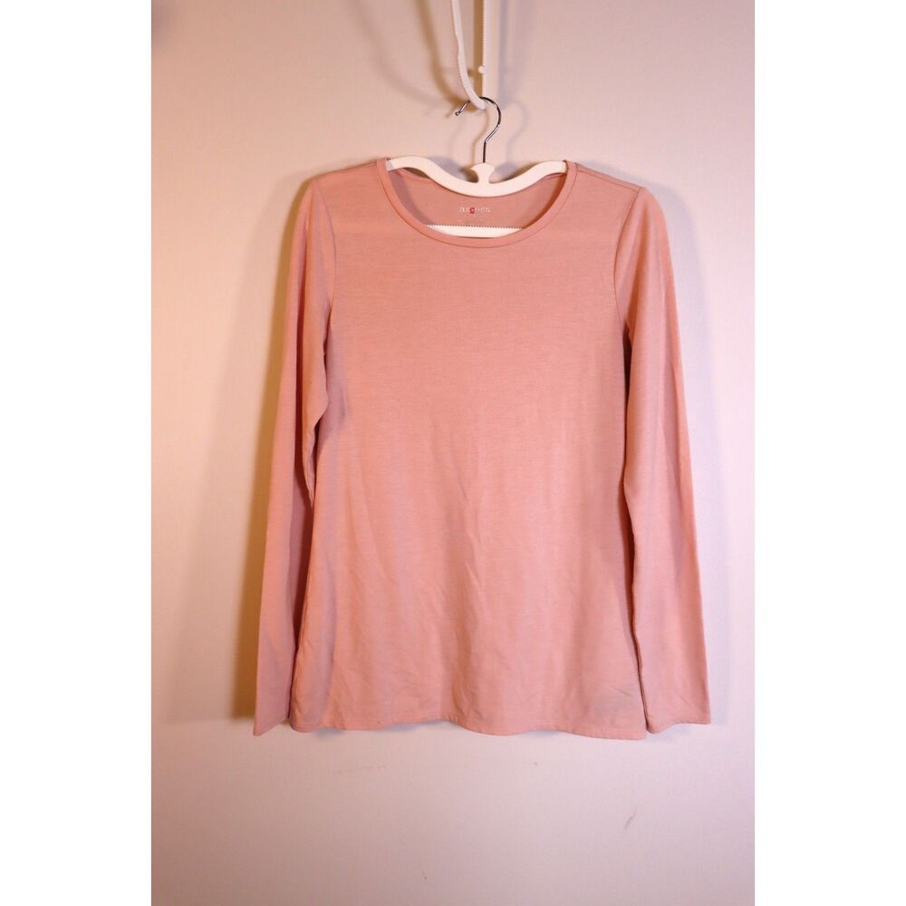 Axcess Pink Long Sleeve T-Shirt – Size Small, Soft Stretch Rayon Blend Cozy Top